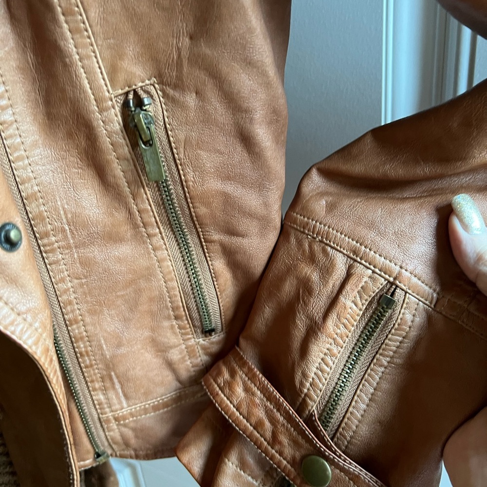 Bundle= Jacket Stretchy Copper Metallic Jeans Bel… - image 7